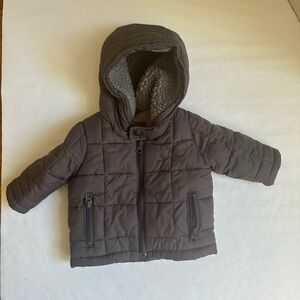 GAP Gray Quilted Hooded Jacket